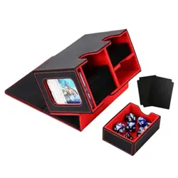 Venssu Deck Case, Trading Card Case, Card Display Window, Dice Holder, Holds 200 - Image 1