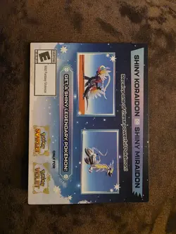 Shiny Koraidon & Miraidon Pokemon Scarlet Violet Code Card - Gamestop Promo - Image 2