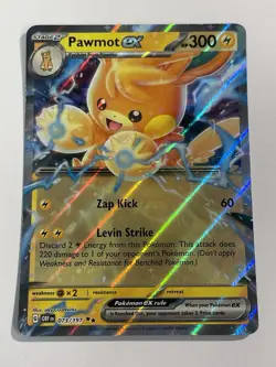 Pawmot ex 073/197 Obsidian Flames Holo Double Rare Near Mint Pokemon Card - Image 1