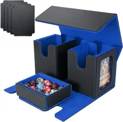 MTG Commander Card Storage Box - Fits 200 Double Sleeved Cards,3-In-1Card Deck C - Image 1