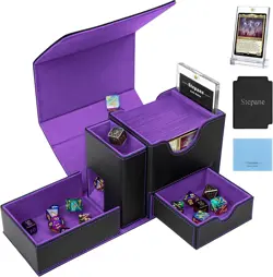 MTG Deck Box for Commander Display with Dice Tower, Fits 100 Double Sleeved Card - Image 1