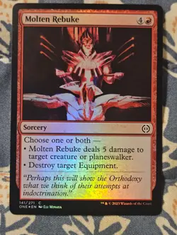 Molten Rebuke FOIL Phyrexia: All Will Be One 141/271 MTG Magic - Image 1