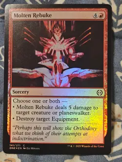 Molten Rebuke FOIL Phyrexia: All Will Be One 141/271 MTG Magic - Image 2