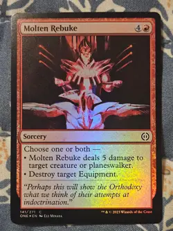 Molten Rebuke FOIL Phyrexia: All Will Be One 141/271 MTG Magic - Image 3