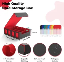 Trading Card Storage Box, 3000+ MTG Deck Box with 24 Colorful Dividers & 8 Card - Image 5