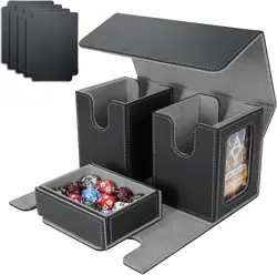 MTG Commander Card Storage Box - Fits 200 Double Sleeved Cards,3-In-1Card Deck C - Image 1