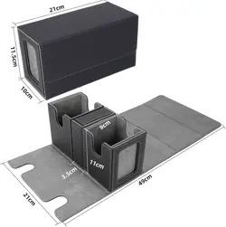 MTG Commander Card Storage Box - Fits 200 Double Sleeved Cards,3-In-1Card Deck C - Image 4