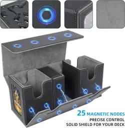 MTG Commander Card Storage Box - Fits 200 Double Sleeved Cards,3-In-1Card Deck C - Image 5