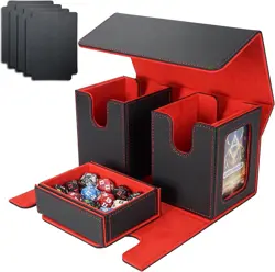 Mtg Deck Box with Commander Display- Fits 200 Double Sleeved Cards,3-In-1Card De - Image 1
