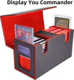 Mtg Deck Box with Commander Display- Fits 200 Double Sleeved Cards,3-In-1Card De - Image 2