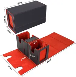 Mtg Deck Box with Commander Display- Fits 200 Double Sleeved Cards,3-In-1Card De - Image 3