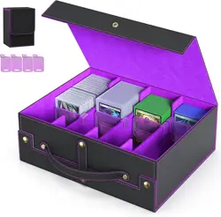Card Deck Box for MTG with Small Case, 2200+ Commander Trading Card Storage Box - Image 1