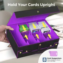 Card Deck Box for MTG with Small Case, 2200+ Commander Trading Card Storage Box - Image 4