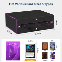 Card Deck Box for MTG with Small Case, 2200+ Commander Trading Card Storage Box - Image 5