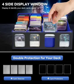 Card Storage Box for Trading Cards, 3000+ MTG Deck Box with 24 Colorful Dividers - Image 4