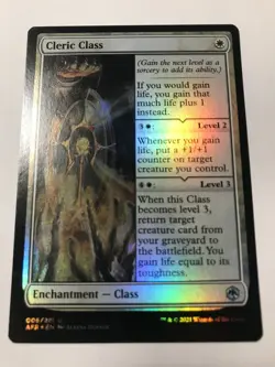 Cleric Class ⚪ UNPLAYED ⚪ Adventures in the Forgotten Realms FOIL MTG - Image 1