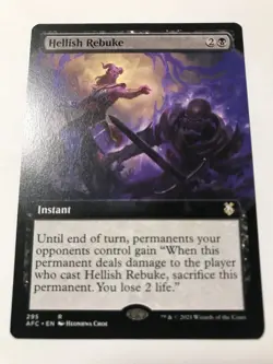 Hellish Rebuke NM (Extended) Commander: Adventures in the Forgotten Realms MTG - Image 1