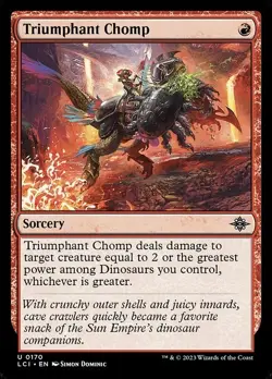 Triumphant Chomp 1x MtG Lost Caverns Of Ixalan SP/NM - Image 1