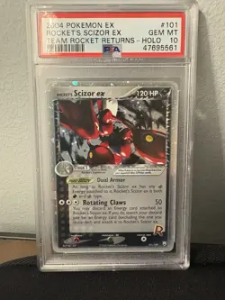 Pokemon Rocket's Scizor ex 101/109 Team Rocket Returns Holo PSA 10 Gem Mint - Image 1