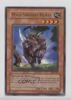 Mad Sword Beast Unlimited YuGiOh Pharaoh's Servant #PSV-091 2002 - Image 1