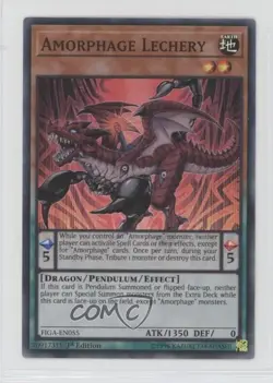 Super Rare - Amorphage Lechery 1st Ed. YuGiOh Fists of the Gadgets #FIGA-EN055 - Image 1