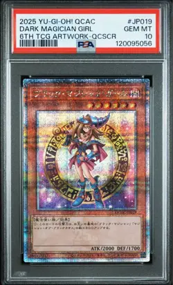 YuGiOh Dark Magician Girl PSA10 25th Secret Rare QCAC JP019 Original Art Japan - Image 1