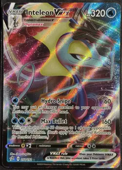 Inteleon VMAX 050/192 - Ultra Rare Holo Rebel Clash Pokemon TCG 2020 - MP Card - Image 1