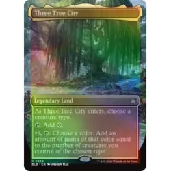 FOIL THREE TREE CITY (BORDERLESS) (338) Bloomburrow BLB Magic MTG MINT CARD - Image 1