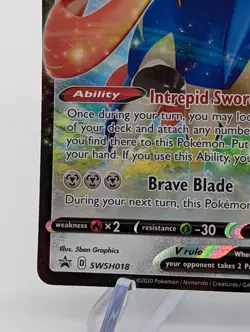 Zacian V SWSH018 Ultra Rare - 2020 Pokemon Card TCG Black Star Promo NM - Image 4