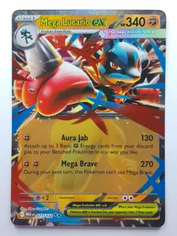 Mega Lucario EX 077 Mega Evolution Pokemon card - Image 1