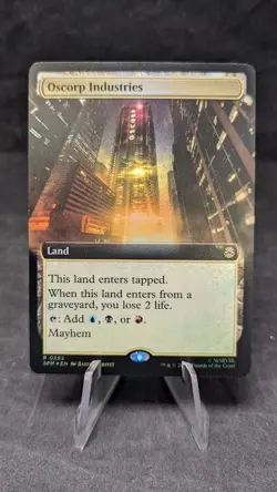 Oscorp Industries (Extended Art) FOIL - MTG Magic Spiderman - Crimped [B] - Image 1