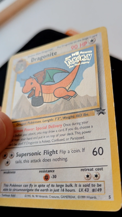 Dragonite #5 - Black Star Promo - WB Stamp WOTC Pokemon - MP - Image 2