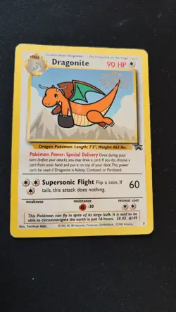 Dragonite #5 - Black Star Promo - WB Stamp WOTC Pokemon - MP - Image 3