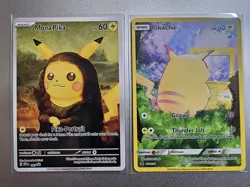 Pokemon Vincent Van Gogh Collection Pikachu Pika Lisa Custom Fan Art - Image 1