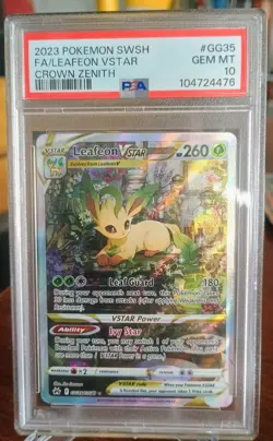 Pokemon Crown Zenith Leafeon VSTAR GG35 PSA 10 - Image 1
