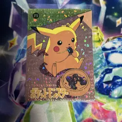 POKEMON POCKET MONSTERS VENDING MACHINE PRISM STICKER 272 PIKACHU - Image 1