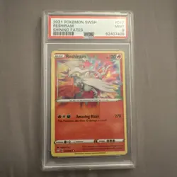 PSA 9 2021 Reshiram #017/072 Pokemon Sword & Shield Shining Fates - Image 1