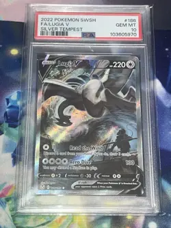 POKEMON PSA 10 SWSH Silver Tempest Lugia V 186/195 Alt Art *4675 - Image 1