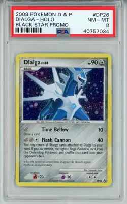 2008 POKEMON BLACK STAR PROMO DIALGA #DP26 HOLO FOIL PSA 8 NM #40757034 - Image 1