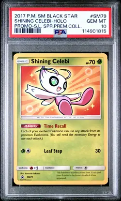 2017 POKEMON SM BLACK STAR PROMO SHINING CELEBI #SM79 PSA 10 GEM MINT #114901815 - Image 1