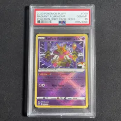 Radiant Alakazam 059/195 Prize Pack Series 3 2023 Play Pokemon PSA 10 - POP 33 - Image 1