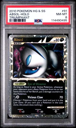 2010 POKEMON TRIUMPHANT ABSOL PRIME #91 ULTRA RARE PSA 8 NM #114490495 - Image 1