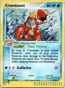Pokemon TCG EX Dragon Crawdaunt 3/97 Holo Rare E-Reader - Image 1