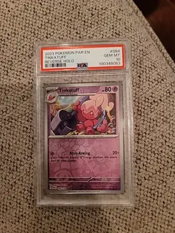 Pokemon TCG - Reverse Holo Tinkatuff 84/182 - Paradox Rift 2023 PSA 10 - Image 1