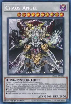 Yugioh! LP Chaos Angel - CYAC-EN044 - Secret Rare - 1st Edition Lightly Played, - Image 1