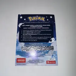 POKEMON SCARLET / VIOLET -SHINY MIRAIDON OR SHINY KORAIDON CODE CARD UNSCRATCHED - Image 2