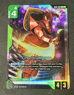 Char's Gelgoog - Newtype Rising #GD01-023 LR - NM Holo Foil Gundam Card Game - Image 1