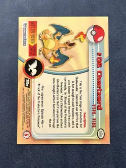 1999 Pokemon TCG Charizard Topps Chrome #6 Holo Foil Card VLP - Image 2