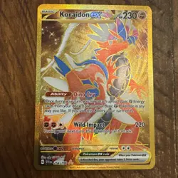 Pokemon Cards Koraidon ex 254/198 Gold Rare Scarlet & Violet Base - (NM) #1 - Image 1