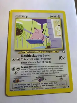 Pokemon TCG Clefairy Neo Genesis Unlimited Uncommon Card 30/111 Regular MP - Image 1